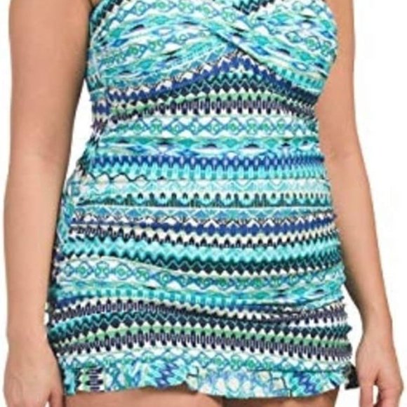 Profile By Gottex Other - Profile by Gottex Plus Buena Vista One-Piece Swim Dress, 22W